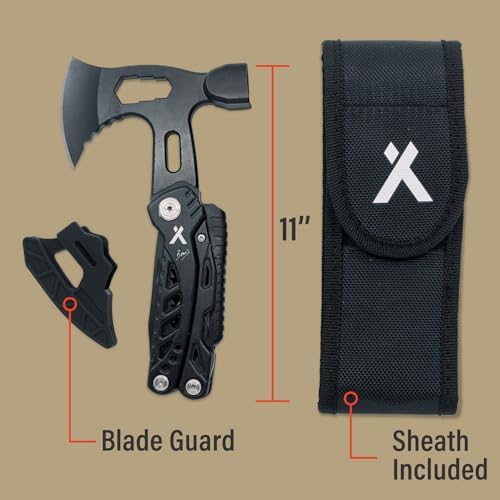 Bear Grylls Axe Multitool Hammer with Knife, Saw and Nylon Sheath | Tactical multitool combining hatchet, hammer, knife, saw, screwdriver