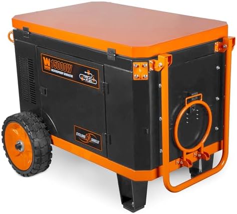 WEN 11,000-Watt 120V/240V Dual Fuel Portable Generator with Wheel Kit and Electric Start (DF1100T)