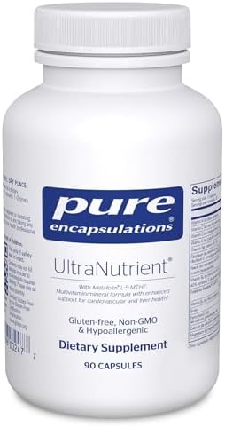 Pure Encapsulations UltraNutrient - Minerals & Multivitamins - Supports Liver & Heart Health* - Supplement for Antioxidants - with Vitamin C, CoQ10 - Non-GMO * Gluten-Free - 90 Capsules | Minerals and Multivitamins, Supports Liver and Heart Health*, Supp…