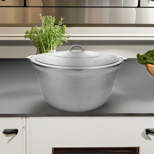 Uniware 9900 Super Quality Aluminum Caldero,Dutch Oven,33.8 QT,Silver (46cm (18-Inch))