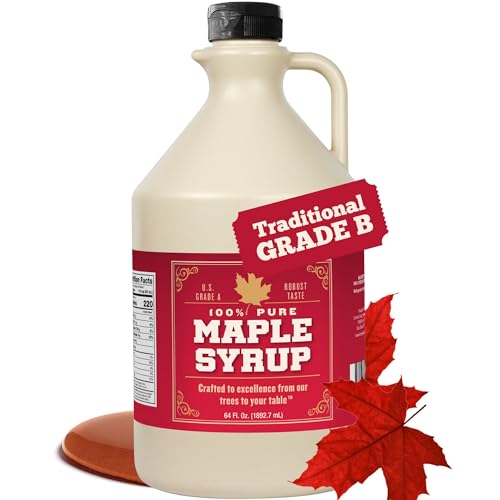 Grade B Maple Syrup 32 Oz Jug – 100% Pure Maple Syrup (Now Grade A Dark) Bold