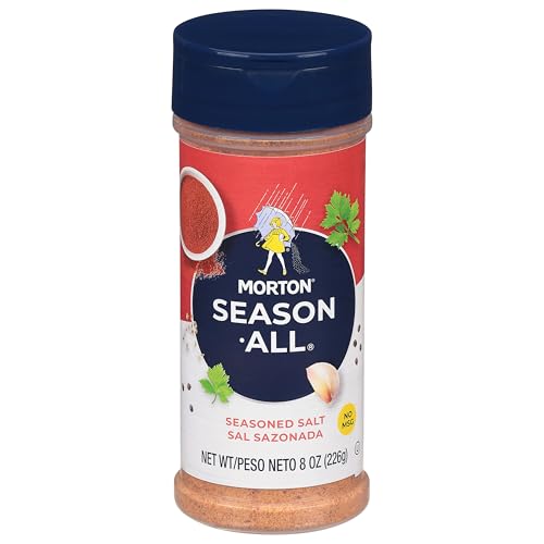 Morton Season All Purpose Seasoning, Seasoned Salt, 8 Ounce | Spices and Seasonings with Black Pepper, Onion and Garlic, Hint of Chili Pepper, Beef