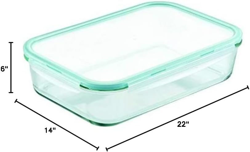 LOCK & LOCK LocknLock Purely Better Glass Round Pie Baking Dish/Food Storage Container with Lid, 9.5 Inch, Clear