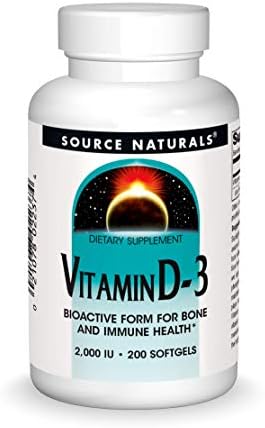 Source Naturals, Vitamin D-3, 2000 IU - 200 Softgels | Supports Bone & Immune Health*