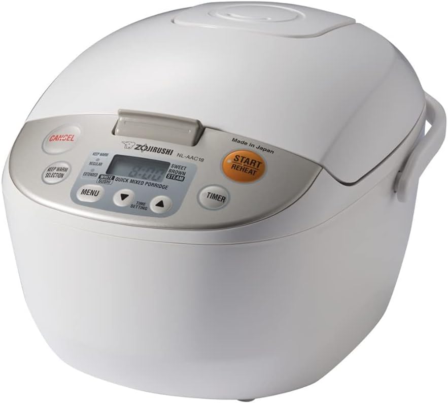 Zojirushi Nl AAC10 Micom Rice Cooker and Warmer, 5.5 Cup, 1.0 L | LCD controls, steam, quick-cook and delay settings
