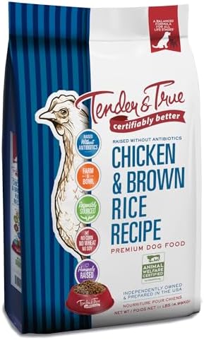 Tender & True Antibiotic-Free Chicken & Brown Rice Recipe Dog Food, 11 lb