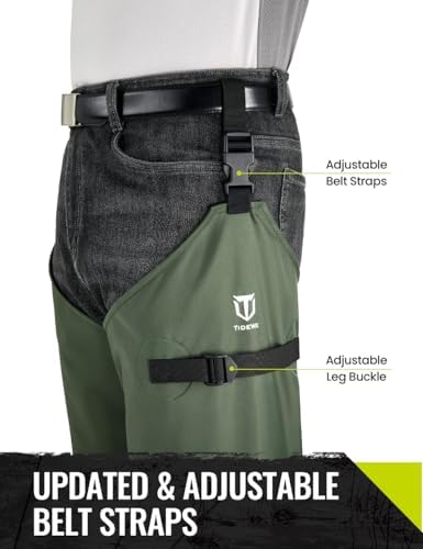 TIDEWE Fishing Hip Waders, Lightweight Hip Boots for Men Women | Waterproof 420D 2-Ply Nylon/PVC, Hunting Bootfoot Waders, Boot Hanger Included