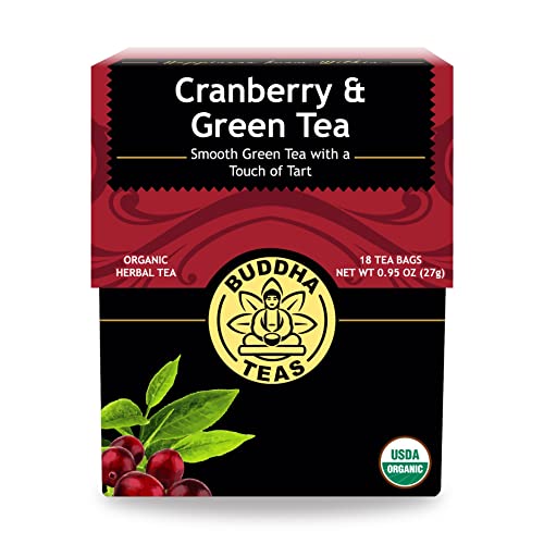 Buddha Teas - Organic Sencha Green Tea - For Health & Wellbeing - Japanese Green Tea - With Antioxidants & Minerals - Clean Ingredients - Caffeinated - OU Kosher & Non-GMO - 18 Tea Bags (Pack of 1)