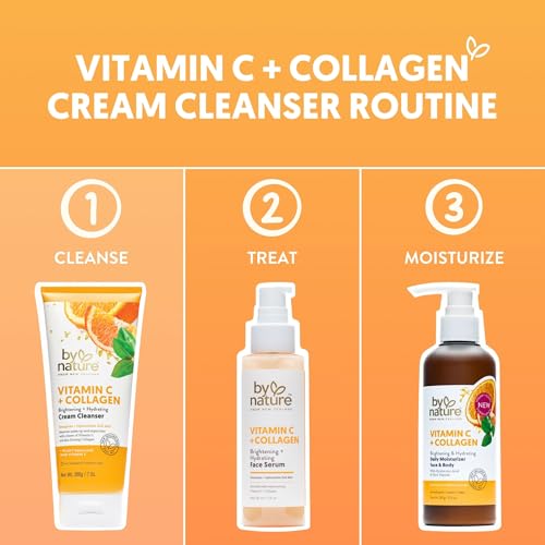 By Nature Vitamin C + Collagen Face Cream Cleanser - 7 oz