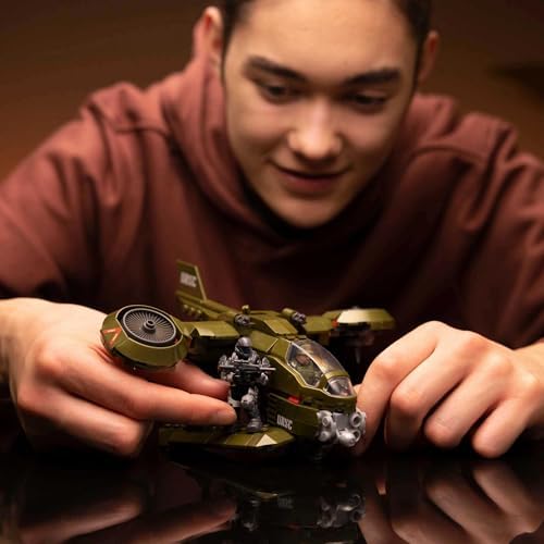 MEGA Halo Toy Vehicles Building Sets, UNSC Hornet Recon Aircraft with 2 Poseable, Collectable Micro Action Figures and Accessories