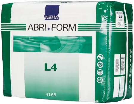 Abena Abri-Form Comfort Plastic-Backed Briefs, Level 4, (Medium To Large Sizes) Medium, 14 Count | Disposable