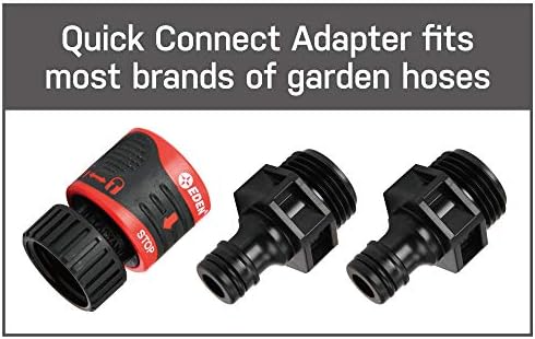 Eden Metal 7-Pattern Hose Nozzle: Thumb Control, Heavy-Duty Zinc Alloy