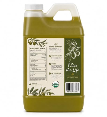 64 FL.OZ Organic Extra Virgin Olive Oil Cold Pressed