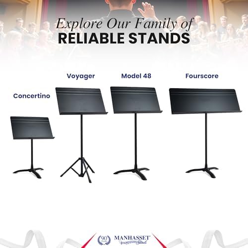 Manhasset 1100 Music Stand Accessory Shelf | Music Stand Accessory Shelf, Pencil and Reed Storage, Tuners, Small Tools, Rehearsal and Performance Use