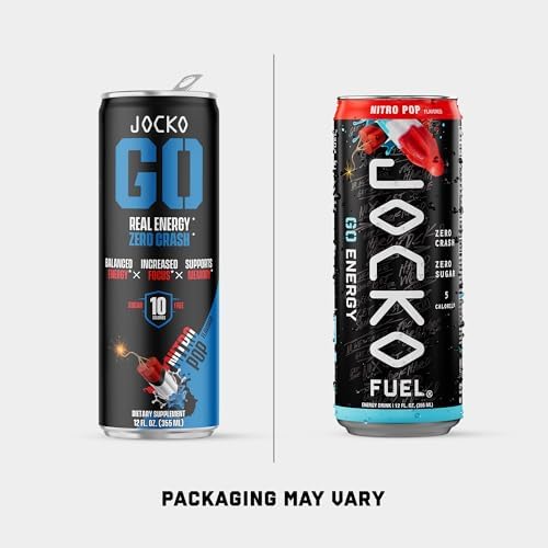 Jocko Fuel GO Energy Drinks, Sour Apple, 12 oz | 12 Pack