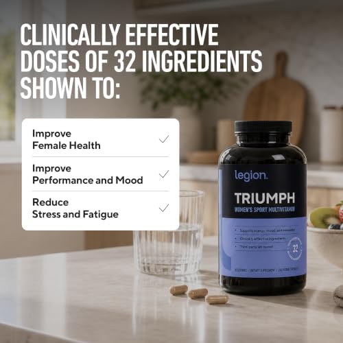 LEGION Triumph Men's Sport Vitamin - Complete Multivitamin for Men - Daily Vitamins for Men to Boost Health and Performance - Men's Multivitamin with 21 Vitamins & Minerals - 30 Servings