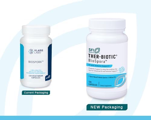 Klaire Labs SFI Health Biospora Probiotic - Bacillus Coagulans & Subtilis 2 Billion CFU for Digestive & Immune Support - Soil-Based