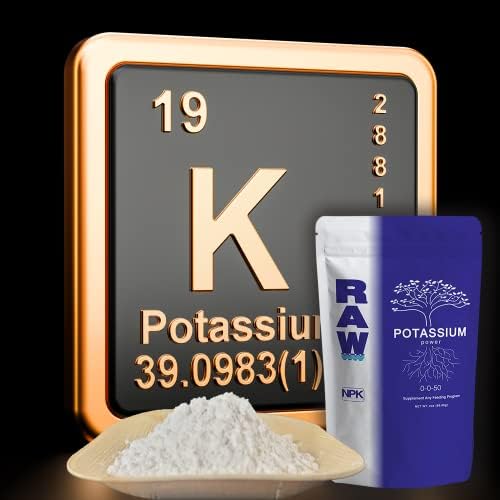 RAW Potassium Fertilizer - Water Soluble High Potassium for Plants, 8 oz | Fertilizer for Garden Use and Vegetable Cultivation - Bloom & Fruiting Plant, Hydroponic and Greenhouse Production