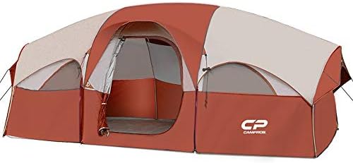CAMPROS CP 8 Person Camping Tent, Room Divider, Rainfly, Weather Resistant