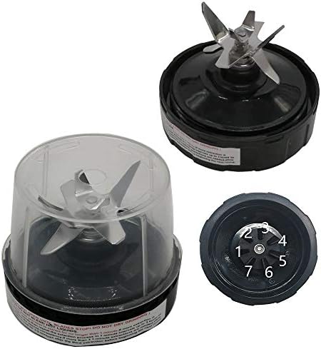2pcs Replacement Pro Blade with 7 male Fins Gear on Bottom of Blade for Nutri ninja pro BL450 30/BL 456 30/ BL451 30/BN400/BN750, BN750C, BN751, BN800
