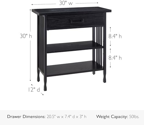 Leick Home Mission Corner Bookcase, 36", Mission Oak | Adjustable Shelves, Freestanding, Traditional, Wood, Furniture, 82263