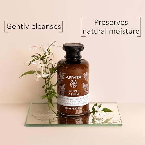 APIVITA Pure Jasmine Shower Gel | Gently Cleanses, Hydrates & Preserves Skin's Moisture with Jasmine & Propolis