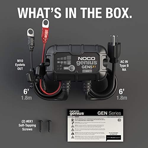 NOCO GEN5X1 12V 5A 1-Bank OnBoard Marine Battery Charger & Maintainer
