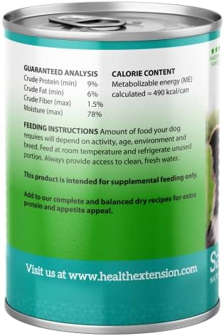 Health Extension 95% Beef Grain-Free Wet Dog Food, High Protein Recipe, Limited Ingredients, Picky Eaters, Ideal for Sensitive Stomachs 5.5 oz (Case of 24)