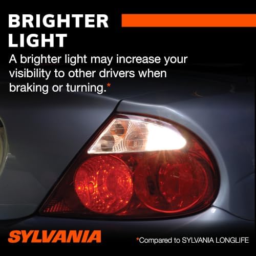 SYLVANIA - 168 SilverStar Mini Bulb - Brighter and Whiter Light, Ideal for Interior Lighting, Center High Mount Stop Light (CHMSL)