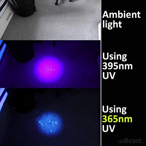 V3 365nm Black Light UV Flashlight, High Power and Long Range | High Definition Ultraviolet, Professional Grade Beam, Commercial Use, USA Stock
