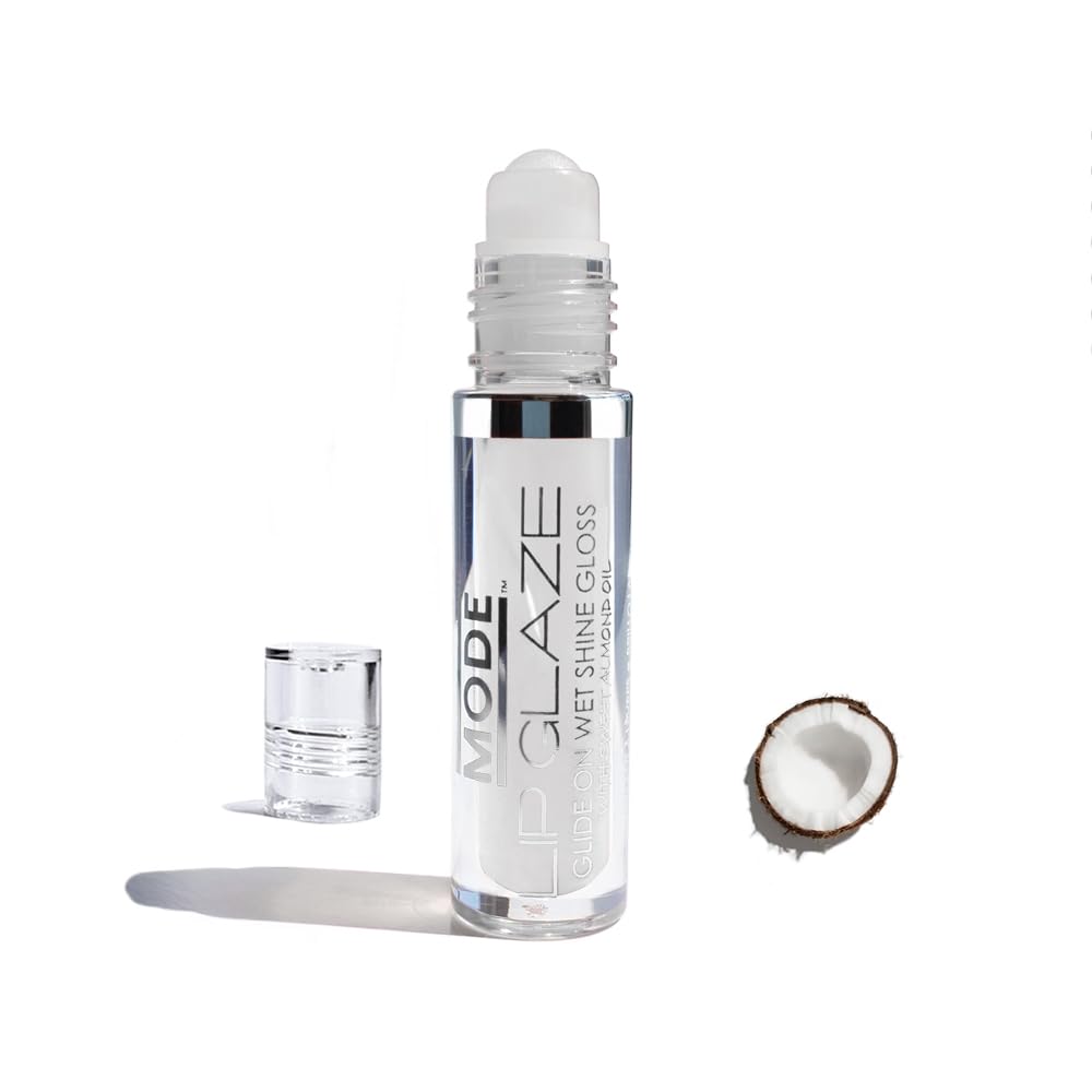 MODE Lip Glaze Cotton Candy Flavored Lip Gloss, Hydrating Sheer Wet Shine, Skincare Fruit Oils