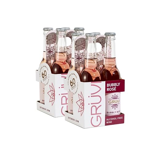 Gruvi Non-Alcoholic Dry Secco, 50 Calories, 8-Pack, 0% ABV, Non Alcoholic Sparkling Wine, Zero Alcohol Wine, NA Wine