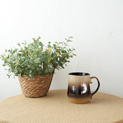 Bosmarlin Extra Large Ceramic Coffee Mug, 26 Oz, Dishwasher and Microwave Safe, Big Oversized Tea Cup, Reactive Glaze (Walnut)