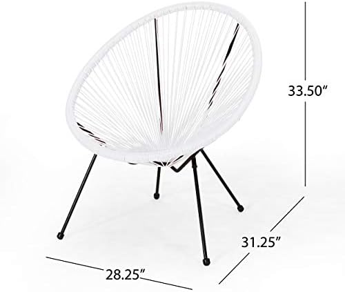 GDFStudio Noble House Anson Outdoor Hammock Weave Chair in Teal and Black (Set of 2)