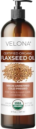 velona USDA Organic Pumpkin Seed Oil - 8 fl oz, Cold Pressed, with Pump