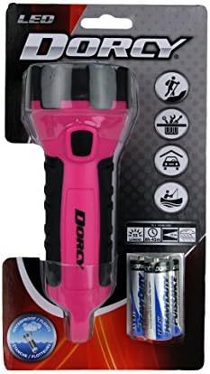 Dorcy 55 Lumen Floating Water Resistant LED Flashlight with Carabineer Clip, Purple (41-2508)