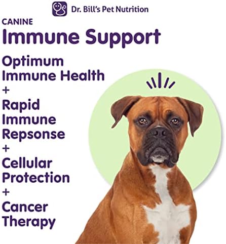 Dr. Bill’s Canine Immune Support | Boosts Dog Immunity and Health with Colostrum, Beta Glucan, Turkey Tail Mushroom
