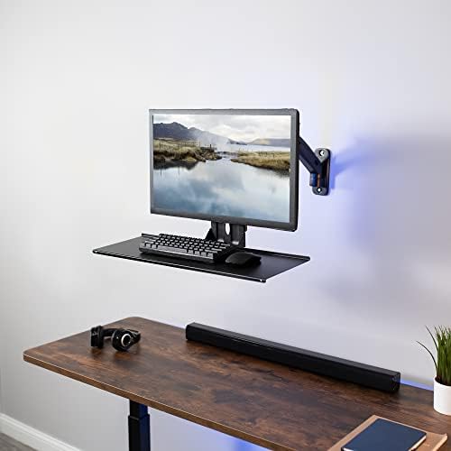 VIVO Computer Keyboard and Mouse Platform Tray VESA Mount Attachment 25.5 x 8 inch Surface (MOUNT-KB03) | Computer Keyboard and Mouse Platform