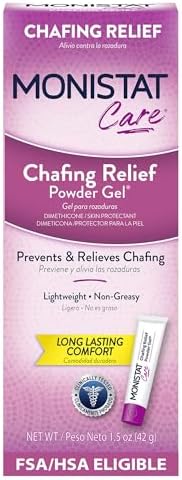 Monistat Chafing Relief Powder Gel, Long-Lasting Protection, 1.5 Oz | Protects Skin, Safe to Use Every Day, Anti-Chafing Protection for Bikini Area, Thighs & Bra Lines
