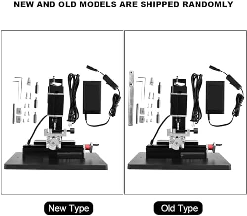60W Mini Milling Machine, 12000RPM DIY Soft Metal Processing Woodworking Lathe, Multifunction Worktable Power Miller, 12VDC, 310x190x280mm
