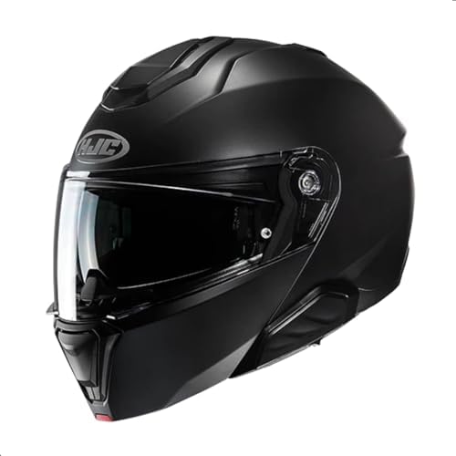 HJC i91 Solid Modular Motorcycle Helmet with HJ-33 Pinlock Shield, DOT Approved (Semi Flat Black, Medium)