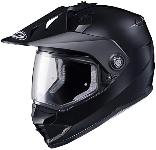 HJC Helmets Solid Mens Semi-Flat DS-X1 Street Bike Motorcycle Helmet - Matte Black X-Small