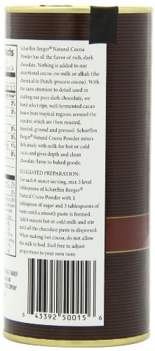 Scharffen Berger Natural Unsweetened Cocoa Powder, 6-Ounce Canisters (Pack of 2)
