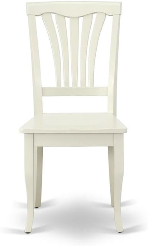 East West Furniture AVC-SBR-LC Avon Dining Chairs - Faux Leather Upholstered Wood Chairs, Set of 2, Saddle Brown