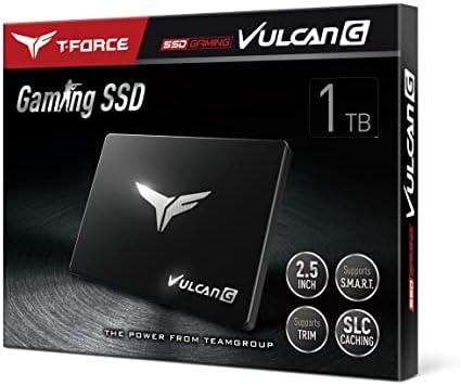 TEAMGROUP T-Force Vulcan G 512GB SLC Cache 3D NAND TLC 2.5 Inch SATA III Internal Solid State Drive SSD (R/W Speed up to 550/500 MB/s) T253TG512G3C301