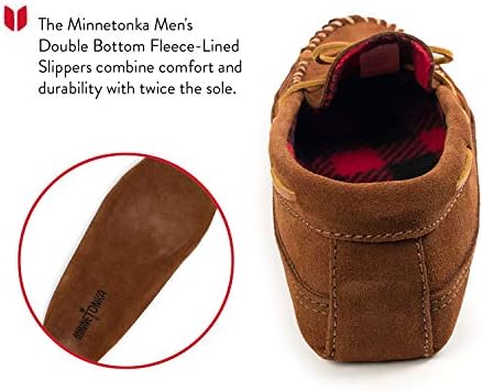 Minnetonka Men's Double Bottom Fleece Slipper