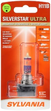 SYLVANIA - H11B SilverStar Ultra - High Performance Halogen Headlight Bulb, High Beam, Low Beam and Fog Replacement Bulb