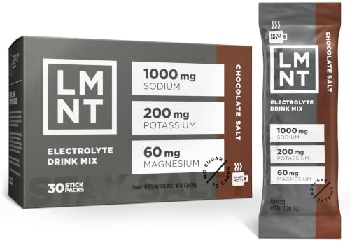 LMNT Zero Sugar Electrolytes - Chocolate Salt | Drink Mix | 30-Count