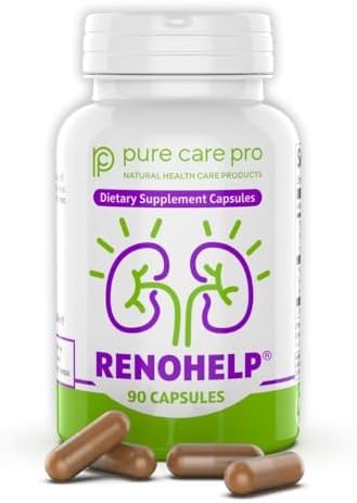 Renohelp Powerful All-Natural Kidney Support Supplement for Healthy Kidney Function, Creatinine Levels and Glomerular Filtration