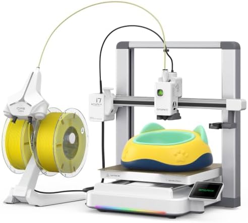 Creality SPARKX i7 Combo 3D Printer, Multi Color with CFS Lite High Speed AI Photo-to-3D Printing 95% Pre-Assemble Auto-Leveling Custom RGB Quick-Swap Essential Parts 10.24×10.24×10 inch